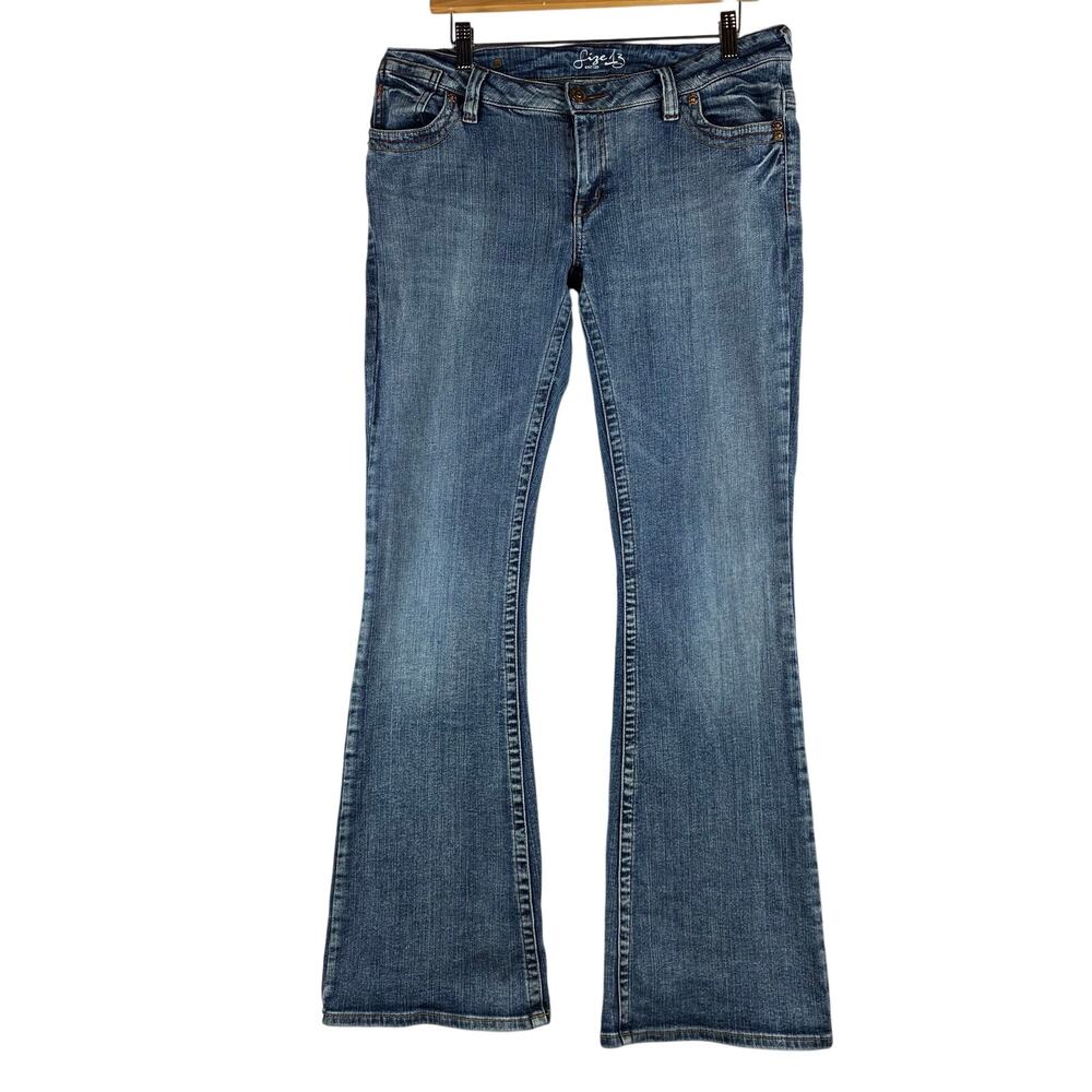 Sean John Flare Leg Jeans Womens 13 Blue Y2K Streetwear Embroidered Pocket Denim